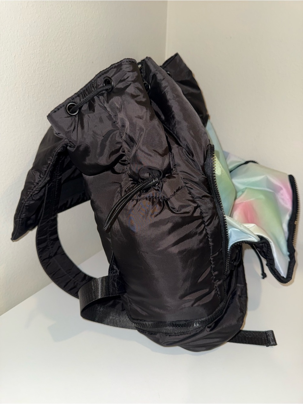 Blogilates Quilted Drawstring Nylon Backpack - Picture 7 of 8